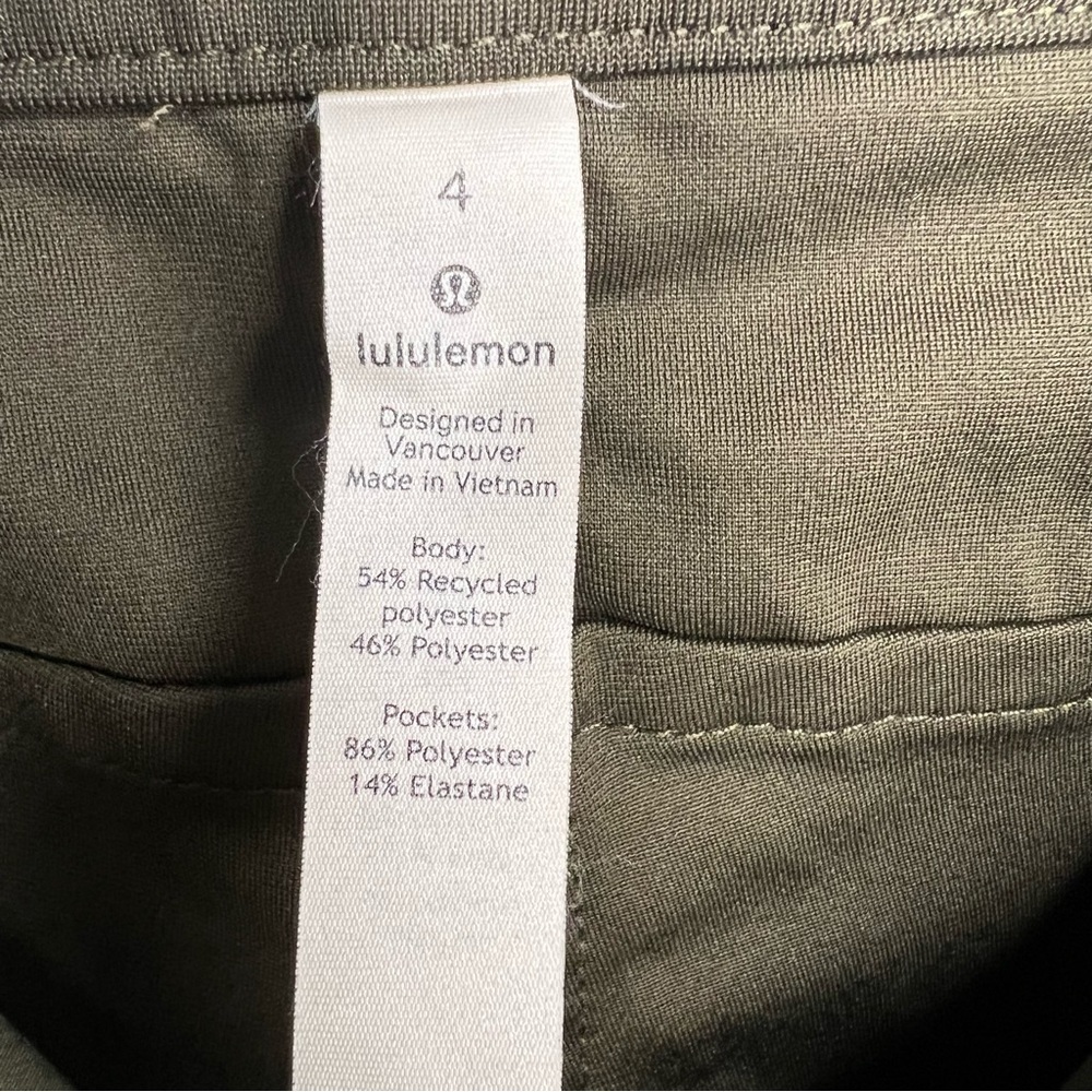 Lululemon Ca 35801 Rn 106259 Compression Pant Leggings Green Womens Sz 4 Golf - Picture 5 of 10